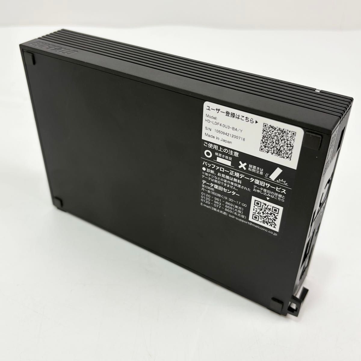 BUFFALO 外付けHDD 4TB HD-LDF4 0U3-BA/Y ファン付｜Yahoo!フリマ（旧